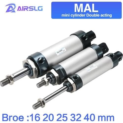 MAL MAL16 MAL20 MAL25 MAL32 MAL40 Aluminum barrel mini cylinder Double acting -25S-50S*75S-100S-125S-150S-175S-200S-250S-300S-CA