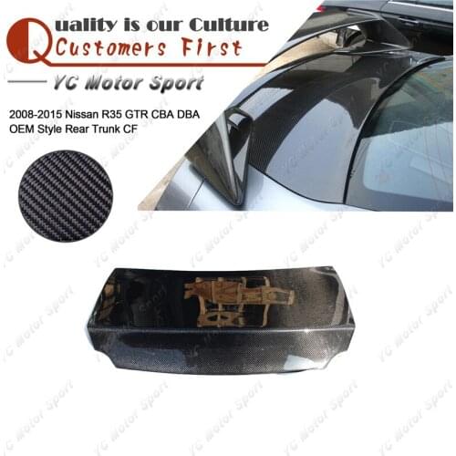 Car Accessories Carbon Fiber OEM Style Trunk Bootlid Fit For 2008-2015 R35 GTR CBA DBA Rear Trunk Boot Lid Tailgate