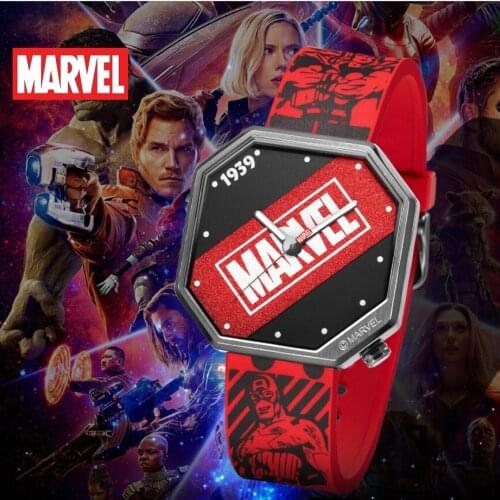 Disney Original Marvel Avengers Antique Men Women Neutral 50m Waterproof Clock Male Watch Quartz WristWatch Relogio Masculino
