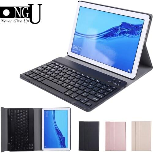 Bluetooth Keyboard Case For Huawei MediaPad T5 10 10.1 AGS2 W09-W19 L03 L09 Detachable Keyboard Flip Leather Tablet Cover Stand