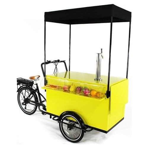 Electric Three Wheels Cargo Bike Street Coffee Snack Food Vending Cart Adult Tricycle