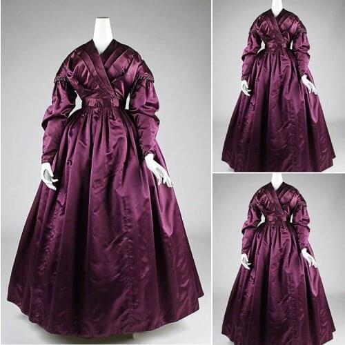 History!Customer-made Red Victorian dress 1860s Civil war Dress Scarlett Theater Costume Halloween Renaissance Dress V-540
