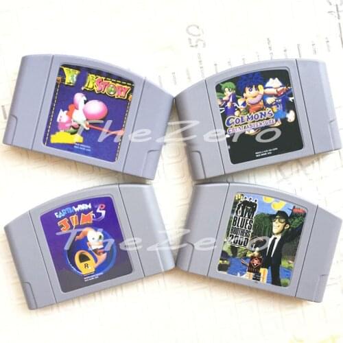 Yoss Story Goemons Great Earthworm Jim 3D Blues Brothers 2000 English Language Video Game for 64 Bit Console NTSC Version