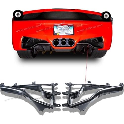 For Ferrari 458 OEM Italia Spider Dry Carbon Fiber Rear Fog Light Cover Brake Light Cap Agency Power Rear Tail Light Surround