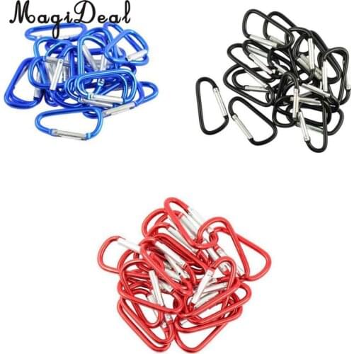 MagiDeal 20pcs Mini Climbing Carabiner Buckle Snap Spring Clip Hook Keychain for Travell Rafting Boating Bag Outsoor Hiking Acce