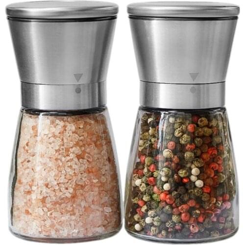 Salt And Pepper Mill Manual Food Herb Grinders Spice Jar Containers Kitchen Gadgets Spice Bottles