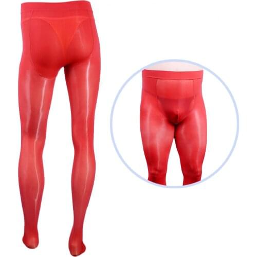 Metelam Mens Plus Size Ultra Shiny Pantyhose U Convex Underwear Elastic Sheer Stockings Transparent See Through