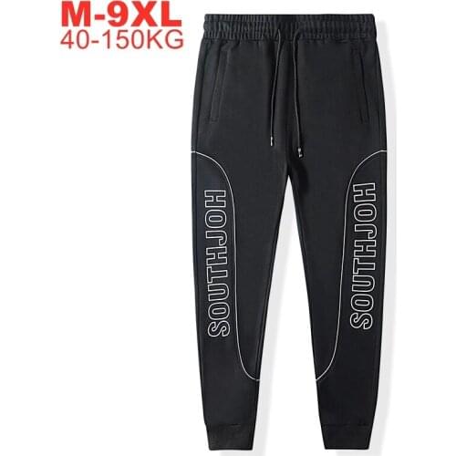 Male Korean Fashion Jogging Trousers Hip Hop Streetwear Big Size 6xl 7xl 8xl Men Sweatpants Joggers Patchwork Spring Track Pants