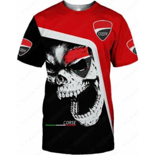 New Summer Motorcycle Team Racing Riding T-Shirt for Ducati Breathable Clothing Black Red Street Running Fashion Jersey