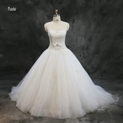 New Arrival Wedding Dresses Plus Size Ball Gown Wedding Dresses 2017 vestidos de noiva robe de mariage Open Back Bridal Dresses