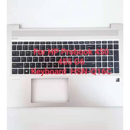 NEW Original Laptop For Probook 450 455R G6 Silver Top Case Palmrest with Backlit Keyboard L45091-001 HSN-Q16C