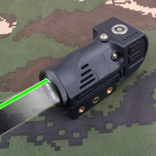 New Magnetic Charging Internal Green Laser Sight & Flashlight Laser Combo with Rechargeable Battery Inside,Used for Most of Hand