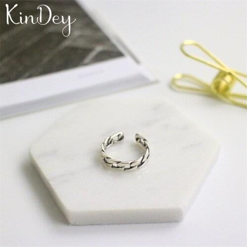 Kindey Bohemian Silver Color Chains Rings For Women Men Engagement Rings Girls Party Gifts Wedding Jewelry