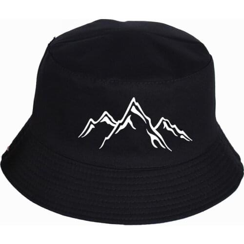 Mountain Range Printed Bucket Hats Summer High quality fishermans hat Women Men fisherman hat Outdoor sunshade cap fishing hat