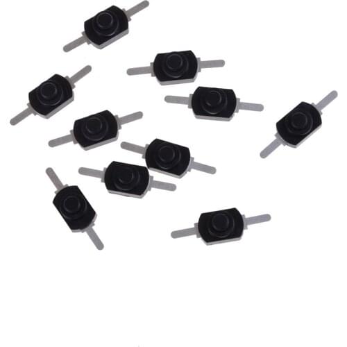 Flashlight Switches 1A 30V DC / 1A 250A Black On Off Mini Push Button Switch for Electric Torch 2 Colors 10PCS/LOT
