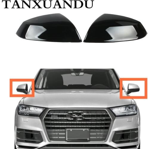 Fit For AUDI Q5 2018-2020 Q7 2016-2021 Rear View Door Wing Mirror Cap Cover Casing Black 4M0857527 4M0857528 High Quality