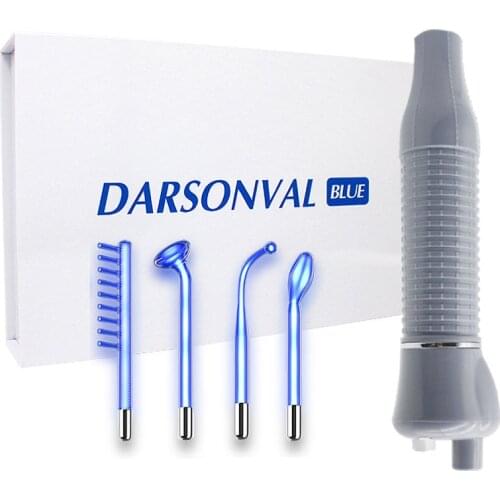 DARSONVAL Portable High Frequency Skin Therapy Machine FUSION Neon+Argon Wands Anti-Aging Inflammation Acne Face Skin