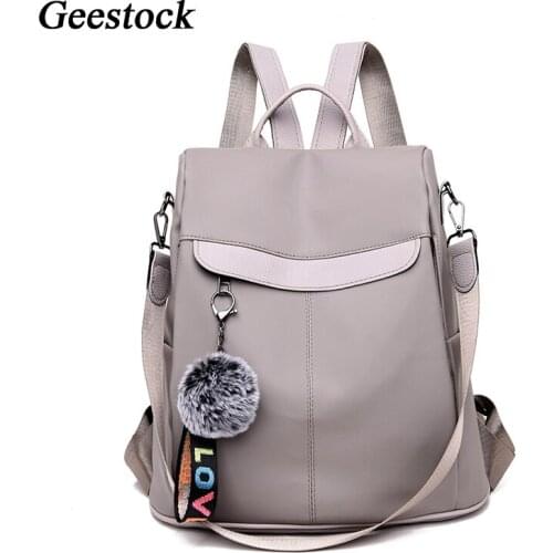 Geestock Casual Women Backpack Waterproof Anti-theft School Bag Lightweight Holographic Backpack Teenagers Girls Shoulder Bag