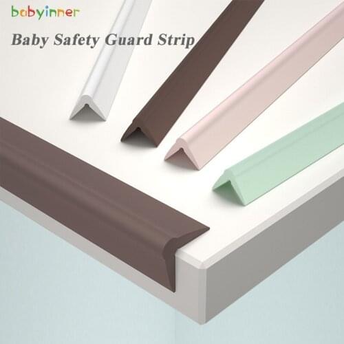 Babyinner 0.5m 2pcs Baby Safety Guard Strip Silicone Anti-collision Strip 0.6cm Thickness Baby Safe Protection Strip