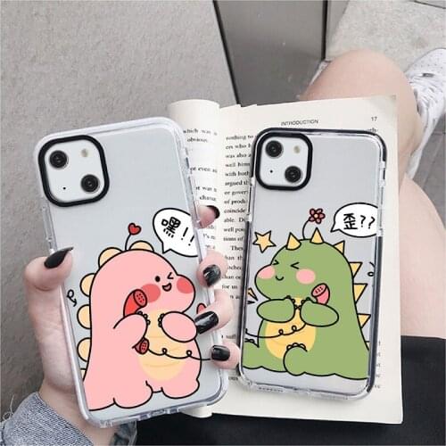 Cute Cartoon Crocodile Animal Pattern Phone Case TPU Anti-drop Anti-scratch Protective Shell For iPhone 11 12 13 Pro Max Mini