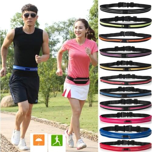 Sports Bag Running Waist Bag Pocket Bag Outdoor Jogging Cycling Running Bag Waterproof Adjustable Anti-theft Pack Sport Belt Bag