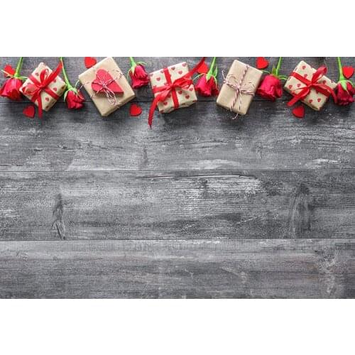 Vinyl grey wood board background kids photo fotografia Christmas gift boxes photography backdrops for photo studio props lv-1222