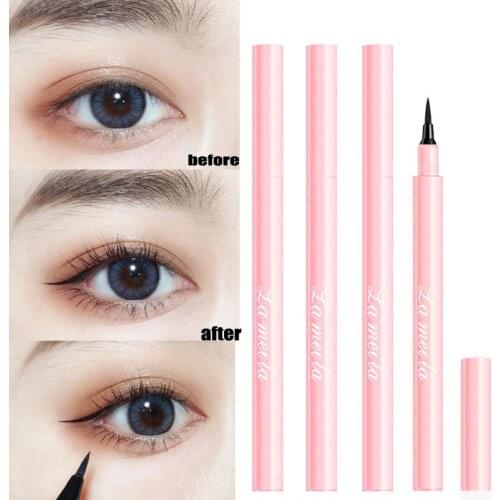 Waterproof Eyeliner Pen Long Lasting Quick Dry Natural Black Liquid Eyeliner Pencil Non-blooming Liquid Smooth Eye Makeup Tools