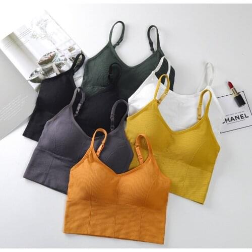 Womens halter vest Sexybbig U Back Strapless Adjustment belt Underwire Sports bra Large size