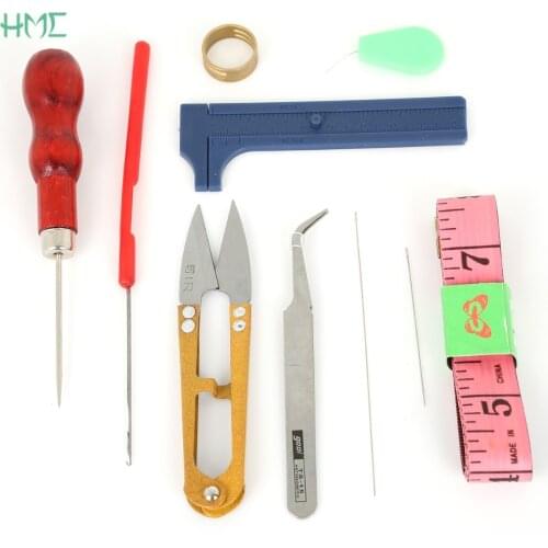 1Set Jewelry Making Material Accessories Needle Ruler Scissors Ring Tweezer Caliper Awl for DIY Beading Tool Kit Sets Findings
