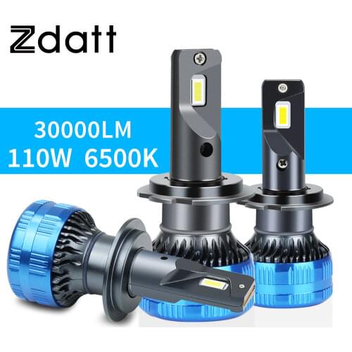 2Pcs Turbo 12V Led H1 H4 H7 HB4 HB3 H11 Led Canbus Headlight Bulbs 6000K 110W 16000LM 9005 9006 H8 Auto Fog Light Free Ship