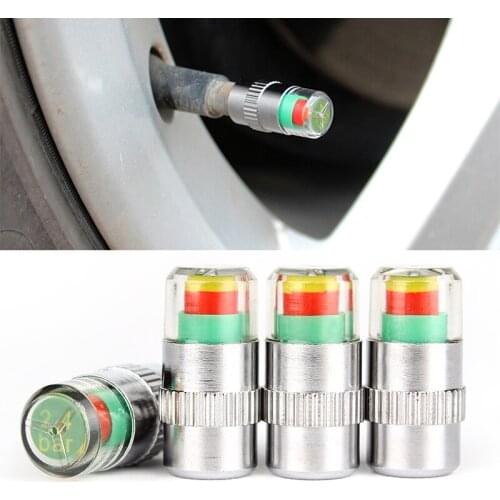 4pcs/lot Valve Stem Cap Sensor Indicator 3 Color Alert 2.4bar 36PSI Car Tyre Tire Pressure Monitor Car Accessories