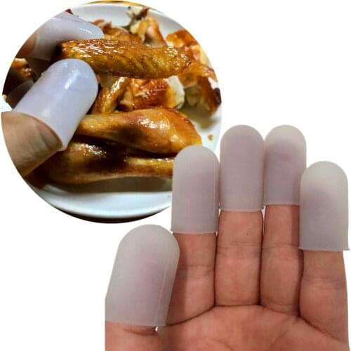 5Pcs Silicone Finger Protector Sleeve Insulation Anti-skid Finger Cover Insulation, Anti-hot, Non-slip Beautiful Life Gadgets
