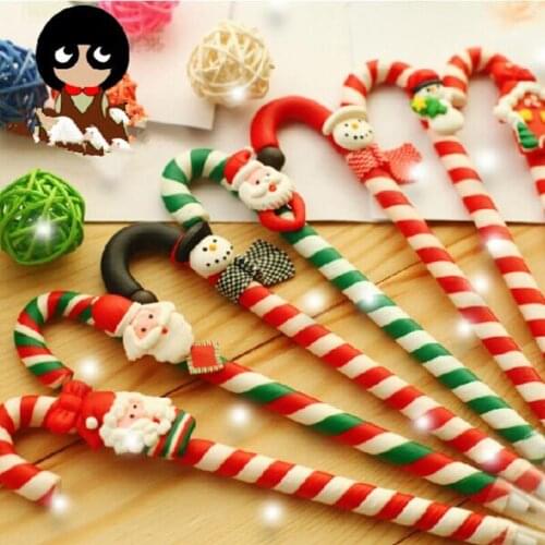 8pcs/lot Christmas decoration Creative Stationery Santa Claus cartoon ballpoint pen natal navidad new year christmas decorations
