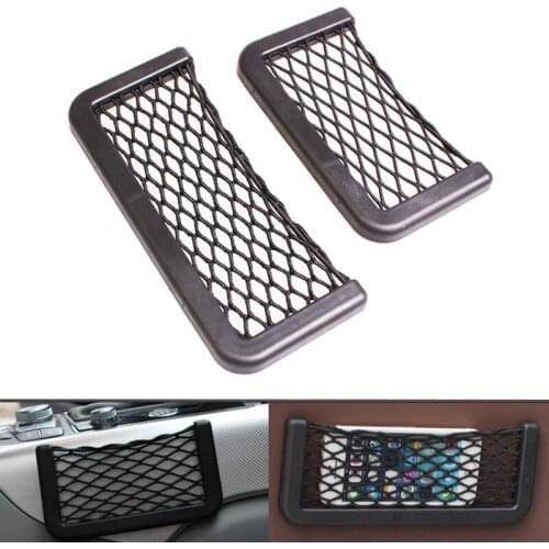Car convenient small mesh bag multi-function car mobile phone holder box mesh bag storage bag storage box