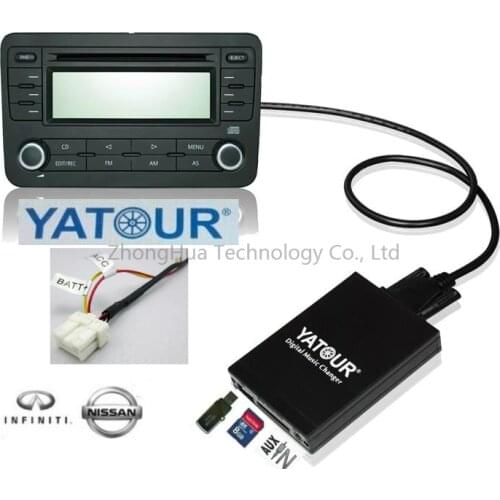Yatour car radio USB SD AUX digital interface For Nissan Xtrail Teana Patrol CD Changer adapter MP3 media player