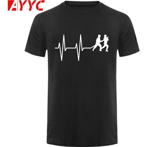 AYYC T-Shirt Tshirt Casual Fireman Heartbeat Firefighter T-Shirt Men Cotton T Shirt Fire Hose Worker Uniform Rescue Short Sleeve