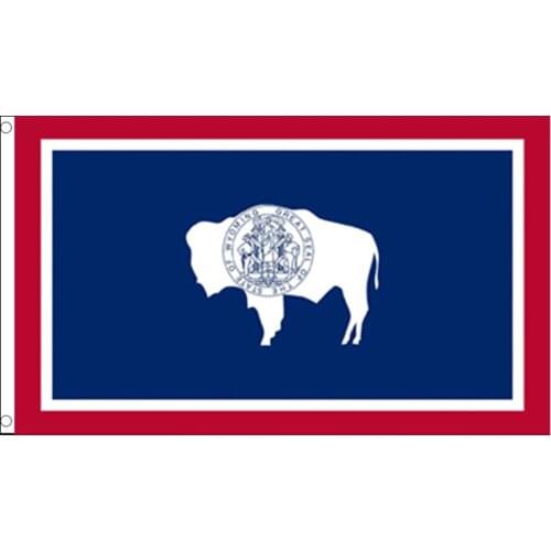 Free shipping xvggdg State of Wyoming Flag Of USA print Polyester banner flag