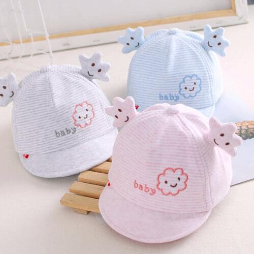 Lovely Baby Boy Girl Hat with Ears Cartoon Toddler Baby Cap Summer Autumn Soft Cotton Infant Baseball Cap Sun Visor Hats for2-8M