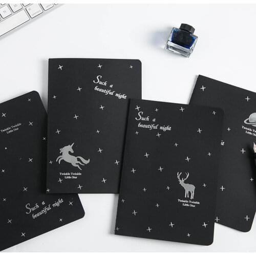 1 Pc Creative Sketchbook Diary Graffiti Soft Cover Black Paper Sketch Book Notebook For Drawing Painting Office School Supplies