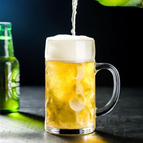 Thicker Beer Glasses Mug Large Capacity Transparent Crystal Beer Glass Cup With Handle Home Club Bar Party Drinkware 1000ml Gift