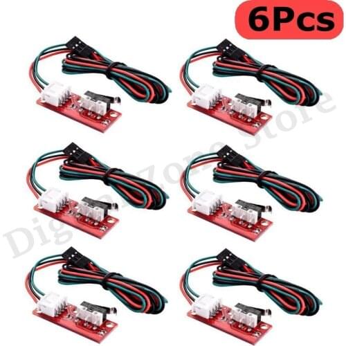 6Pcs Endstop Switch For Arduino End stop Limit Switch+ Cable Mechanical Endstop For CNC RAMPS 1.4 Board 3D Printer Parts