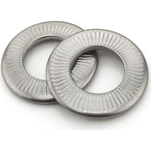 M6 NFE25-511 Stainless Steel 304 Conical Knurled Spring Contact Washer 300pcs/lot