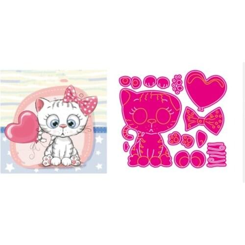 Animal cat Metal Cutting Dies for Diy Scrapbooking Die Cut New Cuts Paper Card Making Craft Embossing Photo BABY