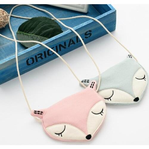 Lovely Children One Shoulder Bag Coin Purse Cute Fox Girls Messenger Bag Baby Accessories 1pc