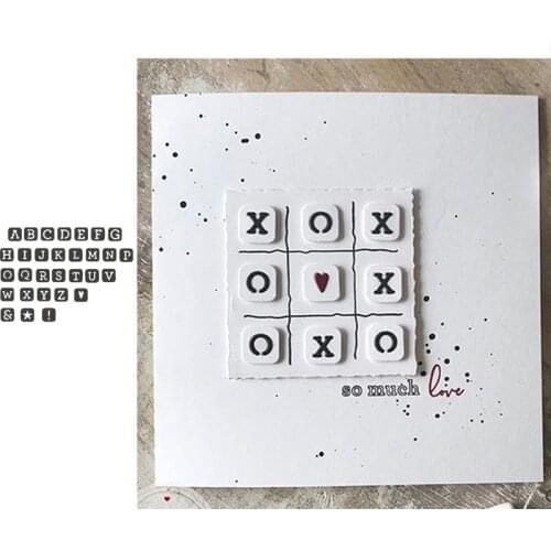 Mini Alphabet in Square Metal Cutting Dies Stencils for DIY Scrapbooking Album Stamp Paper Card Embossing New 2019 Die Cut