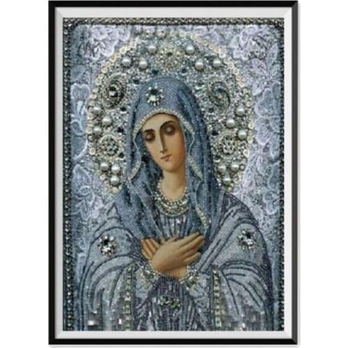 Virgin photos 5D Round Shaped Diamond Painting Rhinestone Crystal Kit new