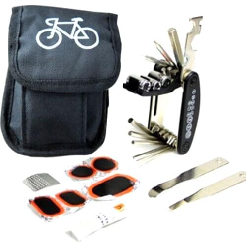 MIX in 1 Cycling Bicycle Tools Bike Repair Kit Set with Pouch Pump Black Bicycle Accessories Mountain Tool
