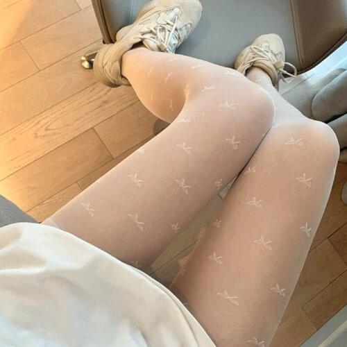 Sexy Women Pantyhose Tights Summer Nylon Black Women Tights Dot Print Lolita Tights For Girl Silk Stocking Collant Femme Hosiery