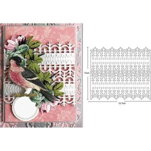 Craft Dies Lace Fence Frame Metal Cutting Dies Scrapbooking Dies For DIY Embossing Die Cut Stencils Dies Paper Craft Card Making