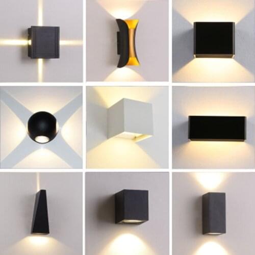 Modern Outdoor Waterproof LED Wall Lamp Home Creative Aisle Stairs Corridor Living Room Bedroom Bedside Wall Lamp светильник
